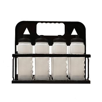 WATER BOTTLE CARRIER PLASTIC (ΣΕΤ-ΚΑΛΑΘΙ ΦΙΑΛΩΝ (8 ΘΕΣΕΩΝ)+8 ΦΙΑΛΕΣ) LIGASPORT