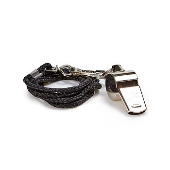 WHISTLE METALLIC WITH LANYARD (ΣΦΥΡΙΧΤΡΑ ΜΕΤΑΛΛΙΚΗ ΜΕ ΚΟΡΔΟΝΙ) LIGASPORT