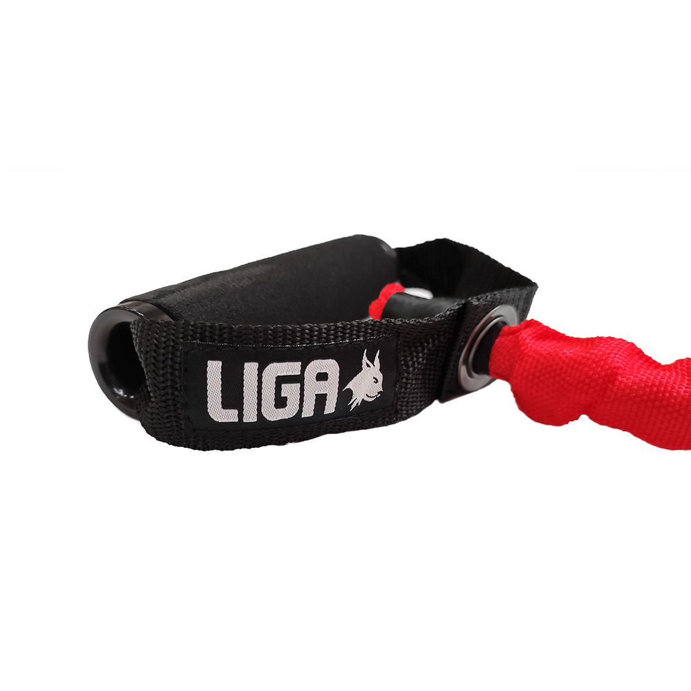 Λάστιχο αντίστασης με λαβές και κάλυμμα από ύφασμα (tube band - fabric cover)(Επίπεδο αντίστασης 22,7 κιλά-κοκκινο) LIGASPORT*