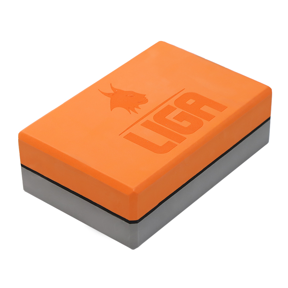 Τουβλάκι Yoga δίχρωμο (Two-color Yoga block) (γκρι/πορτοκαλί) LIGASPORT*