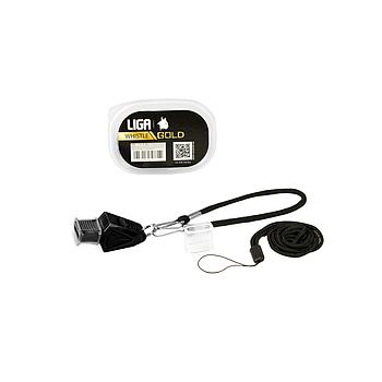 Σφυρίχτρα πλαστική gold με κορδόνι και θήκη (Plastic whistle gold with lanyard and case) LIGASPORT